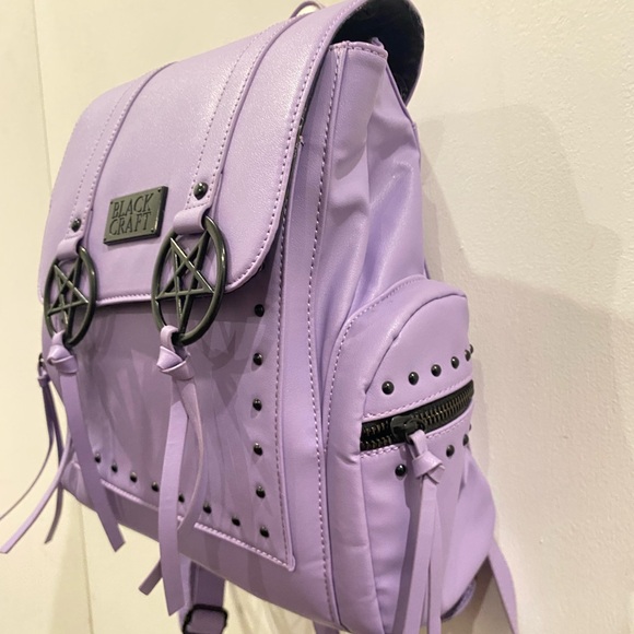 Blackcraft Cult 💜 Lavender 💜 Messenger Backpack with Pentagram Details 🦇 - Picture 4 of 10